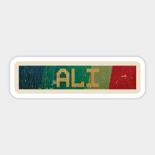 ali  - RETRO COLOR - VINTAGE Sticker